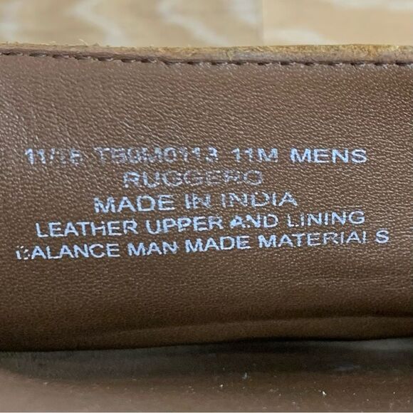 Tommy Bahama Ruggero Men’s Leather Slide Brown Sandals - Picture 11 of 12